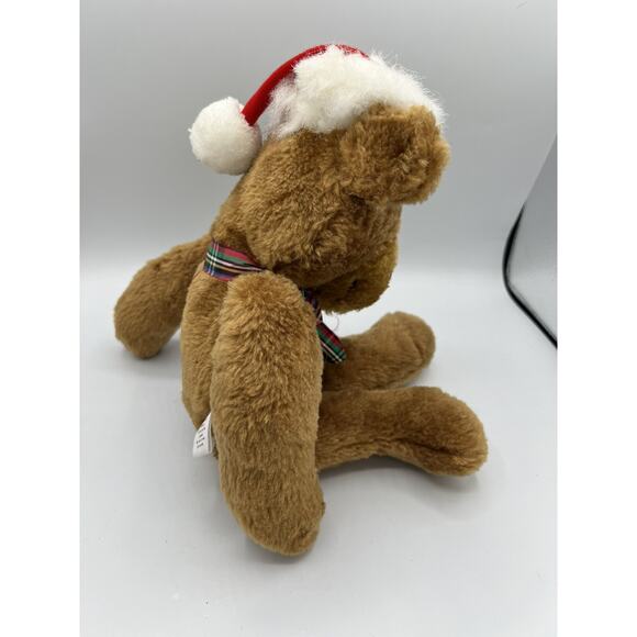 Vintage Hallmark 1984 Beau Bear Plush w Christmas Santa Hat 14" Teddy - Picture 2 of 7